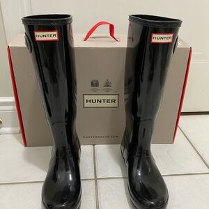 Hunter Original Tall Gloss Black Boots